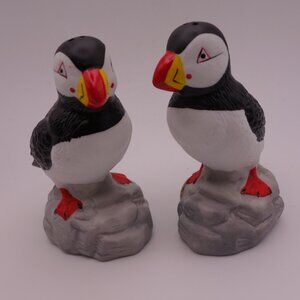 Souvenir Puffin Figurine Salt & Pepper Shaker from Havre St-Pierre, QC JC Ricard